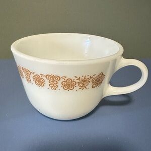 Set Of 4 Vintage Pyrex Corning Ware Corelle Butterfly Gold Coffee Cups
